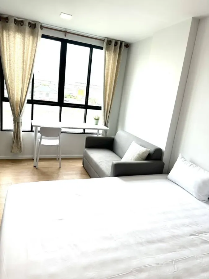 ให้เช่า Atmoz Kanaal Rangsit ห้องพร้อมเข้าอยู่ เฟอร์พร้อม หิ้วกระเป๋ามาได้เลย รีบจองเลย