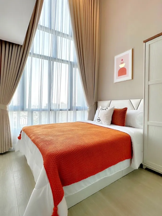 For rent, Metro Sky Prachachuen, 21st floor, city view, beautiful room, comes with complete decoration. If interested, hurry and reserve now.
