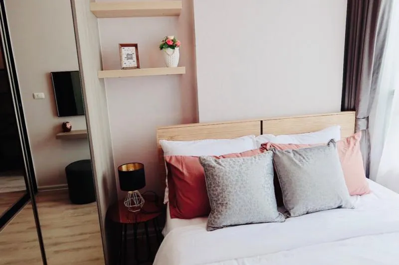 For rent!! Condo Knightsbridge Collage Ramkhamhaeng 14th floor, beautiful room, fully furnished, ready to move in, near MRT, hurry up and book now!!