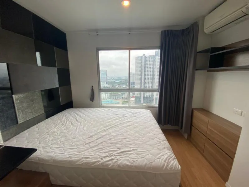Condo for rent, Lumpini Place Srinakarin-Huamark Station, very beautiful room, full furniture, beautiful view, urgent room like this.