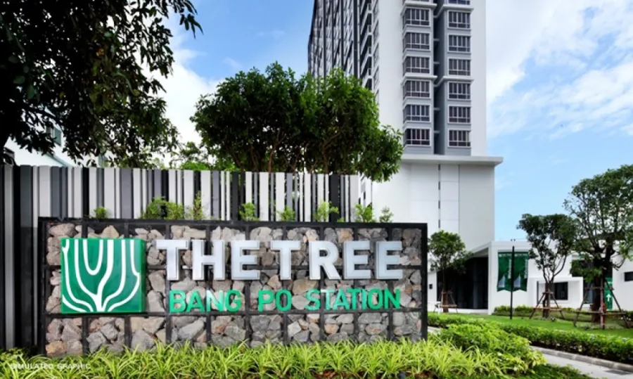 Sell ​​/ rent The Tree Bang Pho Station, corner room, cool breeze, near 2 purple and blue trains, convenient to travel
