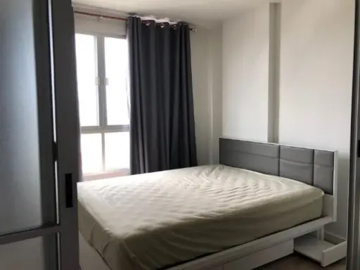 For rent, D Condo On Nut - Rama 9, fully furnished room, can carry a bag and move in.