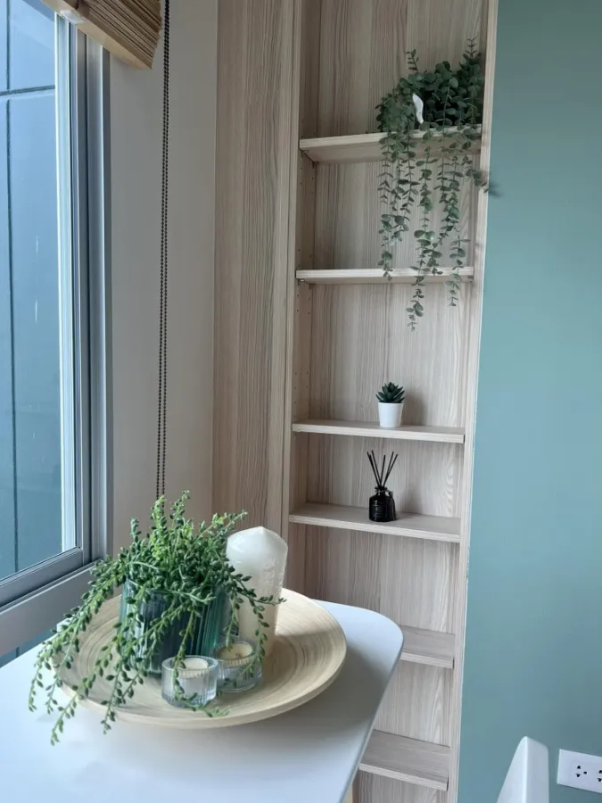 For rent, Lumpini Ville Chaengwattana-Pak Kret Station, garden view, airy and comfortable. Decorated in a minimalist style, book now.