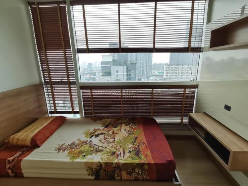 Condo for rent, Rhythm Ratchada-Huay Kwang, 2 bedrooms, 2 bathrooms, high floor, clear view, comfortable, do not miss it.