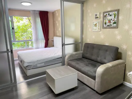 For Sale D Condo Campus Rangsit Phase 1 Garden View Room in very good condition with full furniture Book it and you won't regret it. images