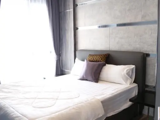 Condo for rent, ideo mobi Asok, tone control room, 19th floor, beautiful view, fully furnished, ready to move in You can just drag your bag in.