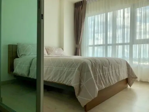 For rent Aspire Ngamwongwan, this room is new, fully furnished, high floor, unblocked view. You can carry your bag in. images