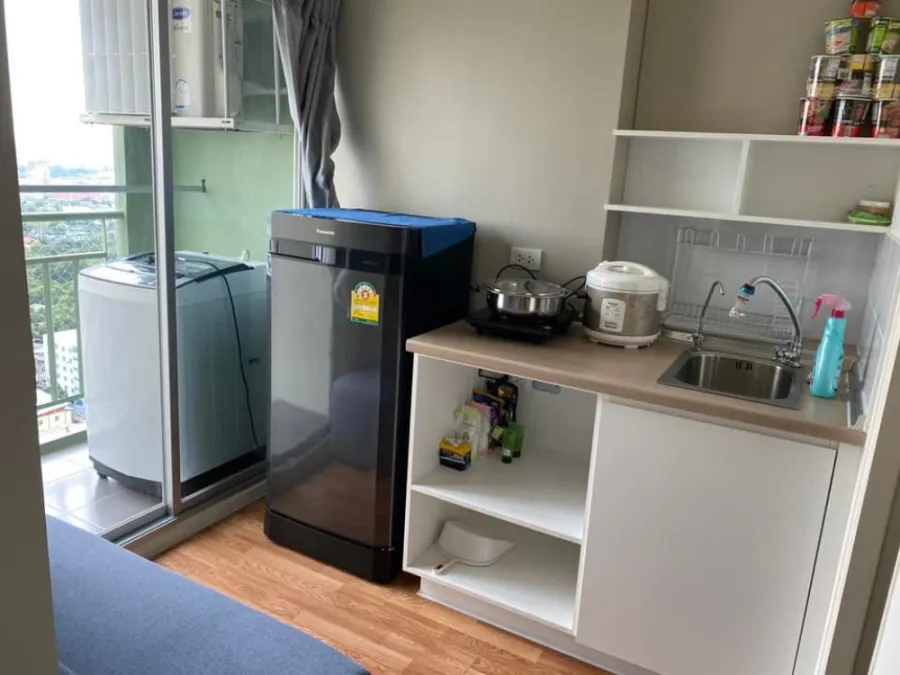 For rent Lumpini Ville Nakhon In-Riverview, new room, clean, complete with furniture and electrical appliances, book now.