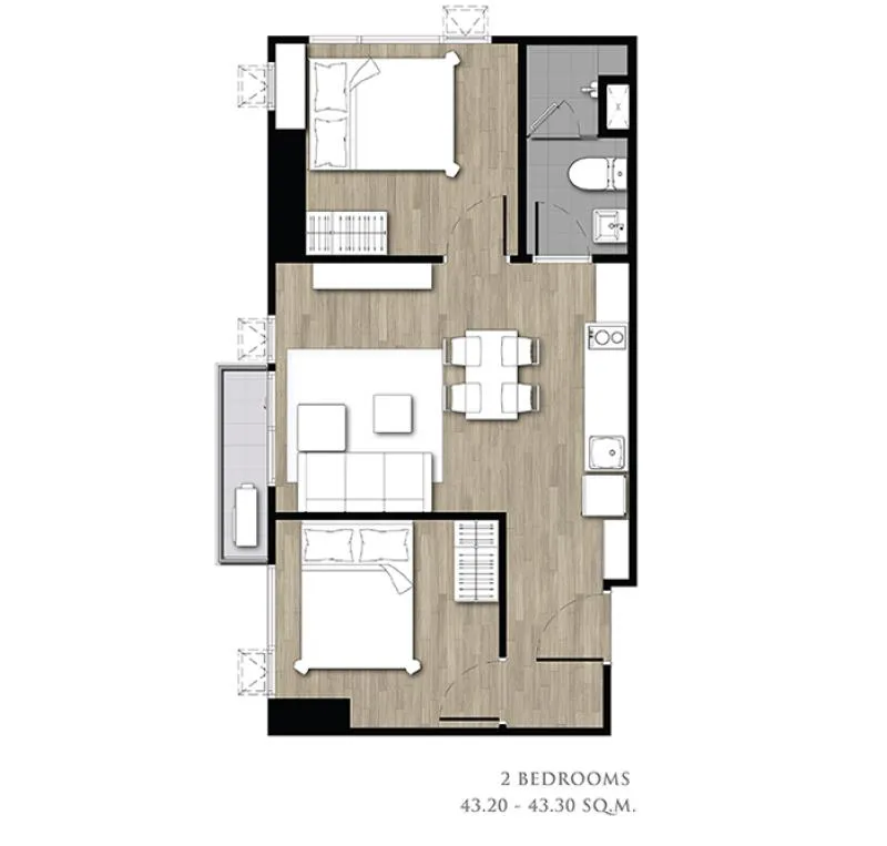 Condo Knightsbridge Collage Ramkhamhaeng, corner room and very big room, very livable, good investment, it's good to live by yourself