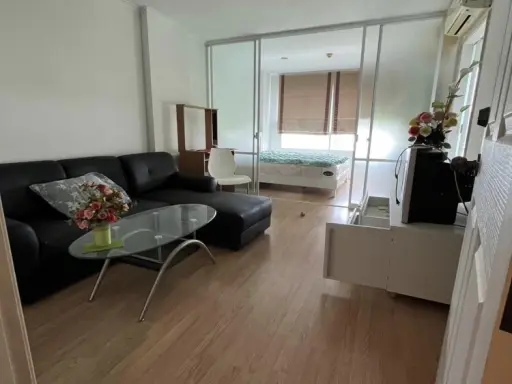 Condo for sale, Lumpini Ville Ramkhamhaeng 26, rooms divided into sections. Complete set of furniture, separate kitchen, don't miss it. images