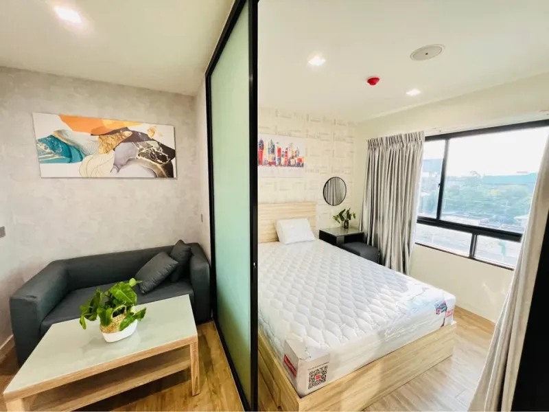 For rent H2 Ramintra 21 ห้องกั้นแยกเป็นสัดส่วน แบ่งโซนลงตัว ติดวอลเปเปอร์ทั้งห้อง จองเลย