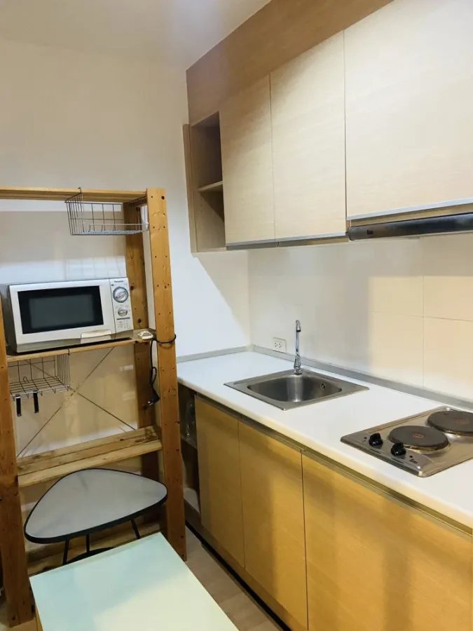 For rent: Rhythm Ratchada, 16th floor, great view facing the front of the condo, fully furnished, ready to move in.
