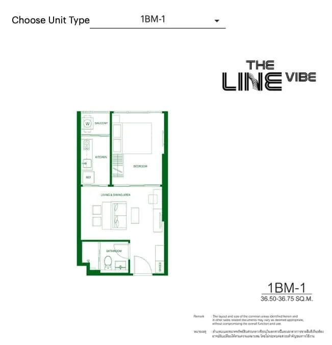 ขายดาวน์ THE LINE VIBE 1 ห้องนอน 1 ห้องน้ำ ชั้น 7 มาพร้อมราคาสุดโดน รีบมาจับจองเลยจ้า อย่ารอช้า