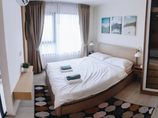 Condo for rent: Life Asoke, 2 bedrooms, 1 bathroom, morning sun, fully furnished, complete electrical appliances Near MRT Phetchaburi, hurry!! images