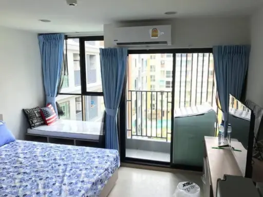 For rent, the excel udomsuk, size 22 sq.m., 7th floor, pool view, washing machine Come first come first served