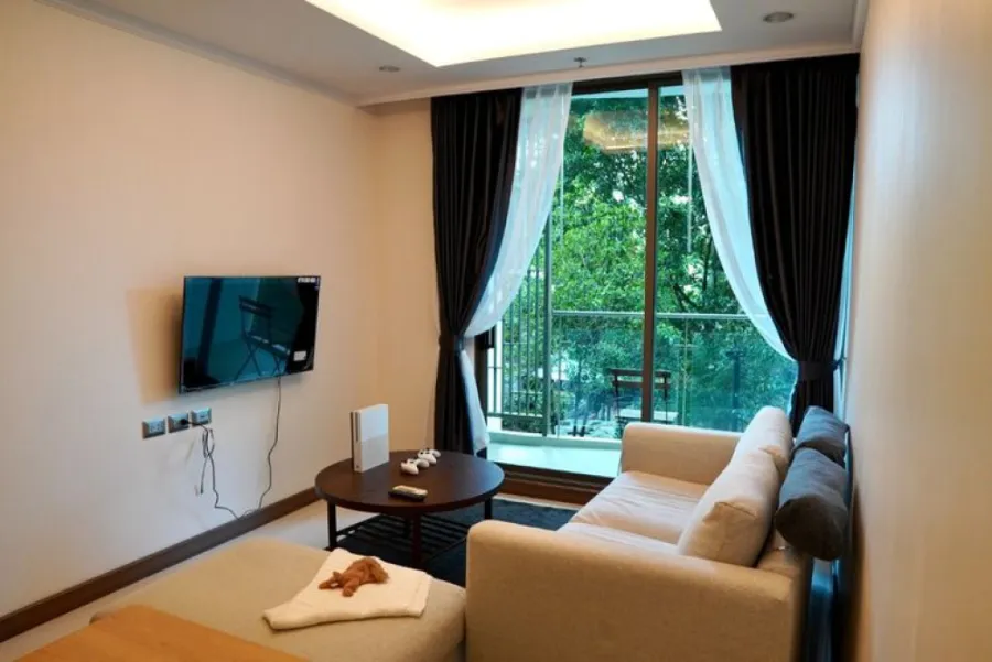 For rent!! Supalai Oriental Condo, Sukhumvit 39, 2nd floor, Building A, beautiful room, fully furnished, ready to move in, don't miss it!!