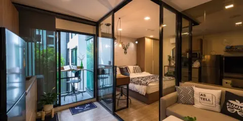 ให้เช่า Kave Town Shif tชั้น 2 วิวสวน ห้องสวย แต่งครบ น่าอยู่ สนใจจองเลย ห้ามพลาด