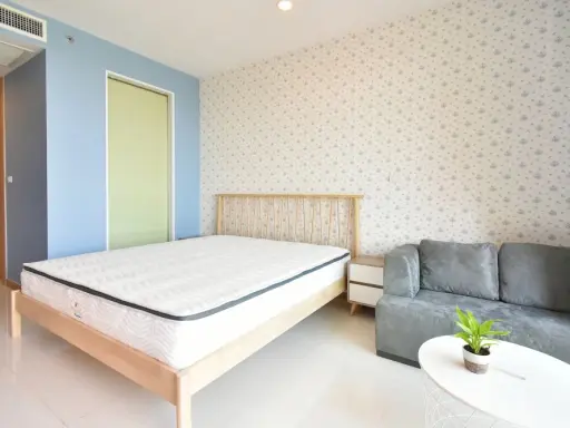 ขาย The Riviera วงศ์อมาตย์ บีช ห้องสตูดิโอ ติดวอลเปเปอร์อย่างดี ตกแต่งน่าอยู่มากๆ รีบจองเลย