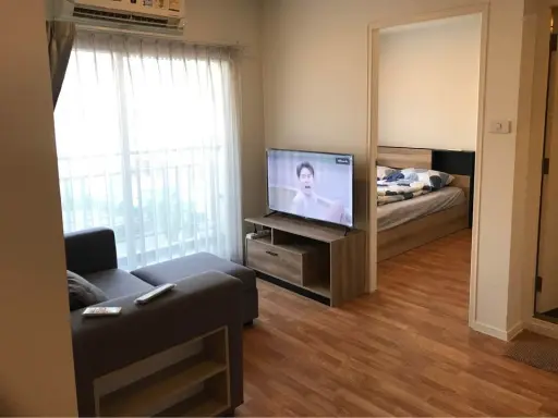 For sale or rent: Lumpini Ville Phra Nang Klao-Riverview, 2 bedrooms, 5th floor, Building A, ready to move in.