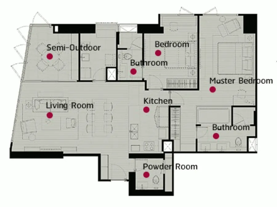 Condo for rent, Beatnik Sukhumvit 32, fully furnished, beautiful room, corner room, near the train station, very convenient to travel, hurry up