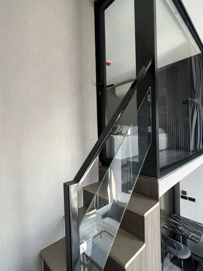 For rent The Origin Ladprao - Bangkapi ห้อง Duo space ชั้น 21 วิวรถไฟฟ้า แต่งครบจบที่นี่