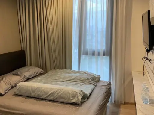 For rent, The Base Garden -Rama 9, nice room, high floor, great view, don't miss it in all respects, hurry and book now.