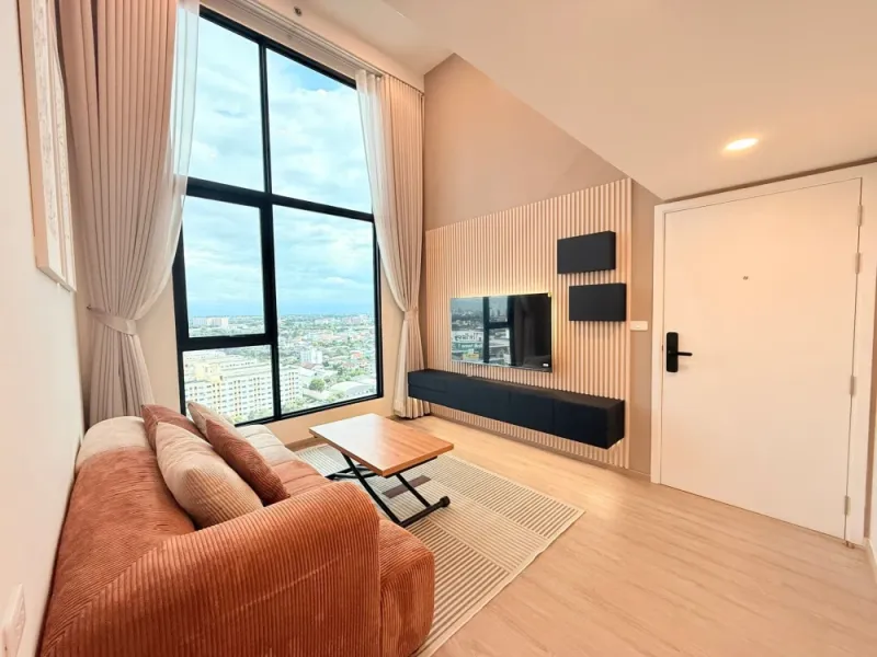ขาย ให้เช่า Origin Plug & Play Nonthaburi Station ห้องเพดานสูงโปร่งโล่ง เฟอร์และเครื่องใช้ไฟฟ้าครบครัน จองเลย