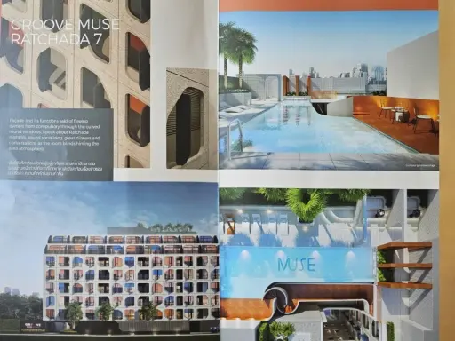 ขายดาวน์ คอนโด กรู๊ฟ มิวส์ รัชดา 7 ชั้น 8 ตกแต่งสวย แถมเฟอร์นิเจอร์ครบ รีบจับจอง เป็นเจ้าของ images