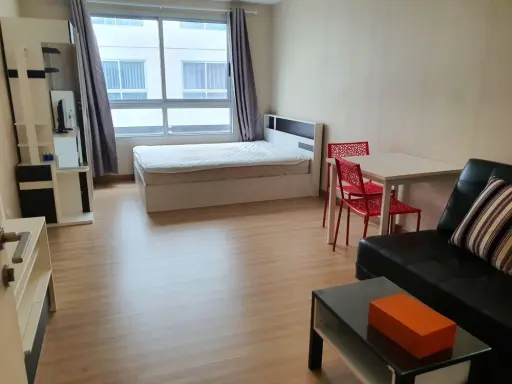 For rent, Plum Condo Phahon Yothin 89, Phase 1, 2nd floor, fully furnished and electrical appliances. Book now.