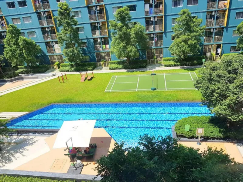 For Rent Plum Condo Park Rangsit เฟส 1 ชั้น 5 ได้วิวสระสวยมาก พร้อมเครื่องใช้ไฟฟ้าจัดเต็ม สนใจรีบเลย