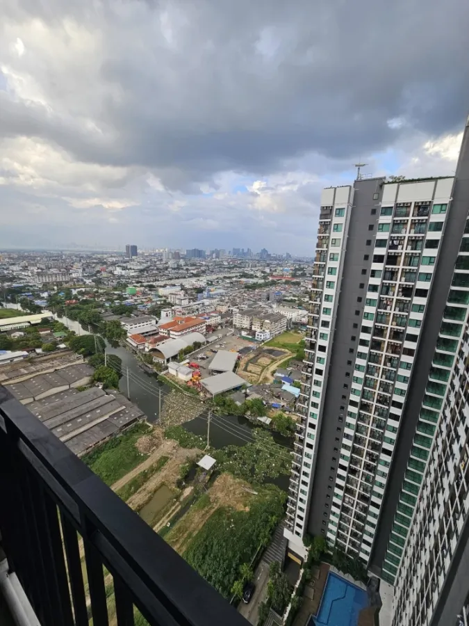 For sale or rent: Kensington Sukhumvit-Theparak, high floor, great breeze, beautiful view, fresh air, fully furnished + appliances.