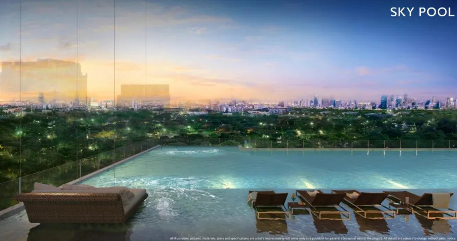 For rent: The Privacy Jatujak, corner unit with natural light from two sides, fully furnished and ready to move in.