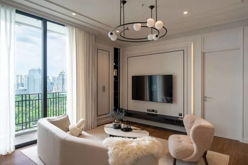 Sell, rent, Munich Langsuan condo, high floor, beautiful view, good atmosphere, corner room, very private