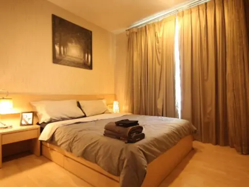 For rent, Rhythm Ratchada, beautiful room, very satisfying, 1 bedroom, fully furnished, great view, can carry only one bag, can move in