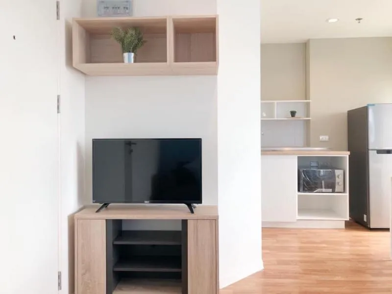 For rent, Lumpini Park Petchkasem 98, Studio 23 sq.m., Building D, 6th floor, fully furnished, blue room, clean, very nice