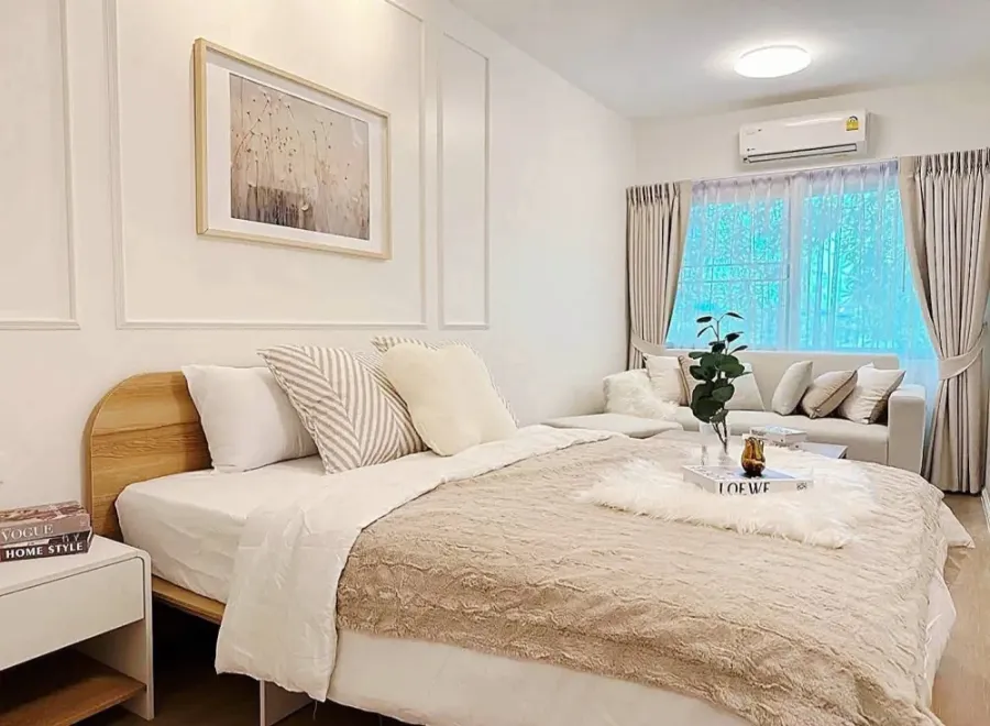 For rent!! 🏢 Condo A Space Sukhumvit 77, a room decorated in a simple, luxurious style, good price, ready to move in, hurry and reserve now!!