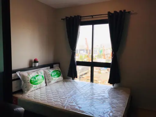 For rent, Plum Condo Chaengwattana Station, beautiful room, brand new, 1 bedroom, fully furnished, ready to move in. Book now. Hurry up.