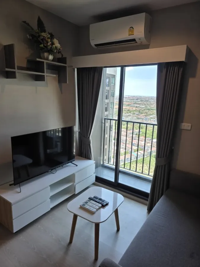 Condo for sale: New Noble Srinakarin – Lasalle, 42nd floor, stunning view, 2 bedrooms, 1 bathroom, fully furnished with built-in furniture and applian