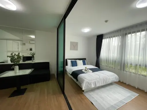 Condo for rent, iCondo Salaya. Nice room, fully furnished, 1st floor, easy access. Book now!