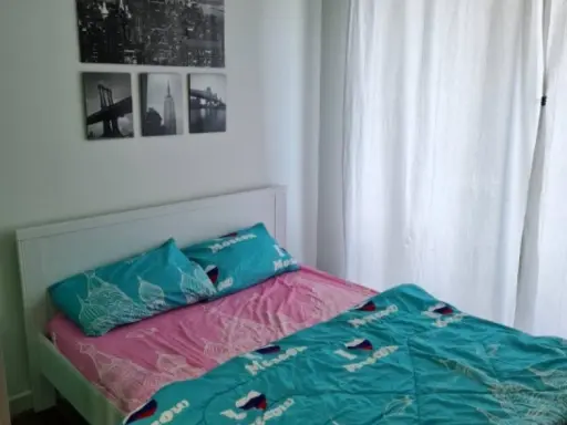 For rent: A Space Me Sukhumvit 77, 4th floor, separate room, fully furnished, book now.