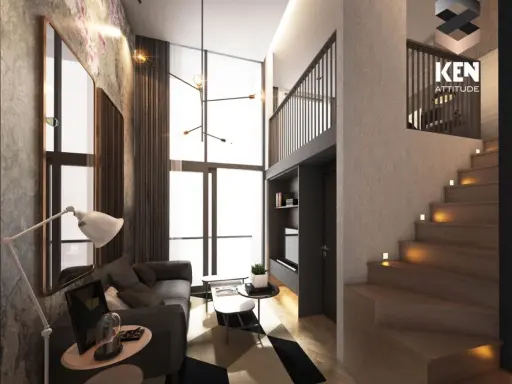 ขายดาวน์ คอนโด เคน แอททิจูด รัตนาธิเบศร์ สไตล์ loft 2 ชั้น ติดแม่น้ำเจ้าพระยา ใกล้รถไฟฟ้า ห้ามพลาด!! images