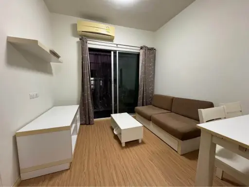 For sale: A Space Asoke-Ratchada, 16th floor, pool view, 2 bedrooms, 2 bathrooms, fully furnished, just bring your own furniture and move in.