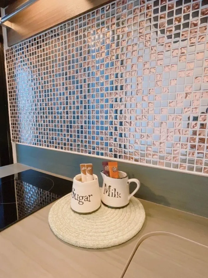 For rent: The Origin Ladprao-Bangkapi, 16th floor, pool view, built-in walls throughout the room, extremely beautiful, fully furnished, all in one pla