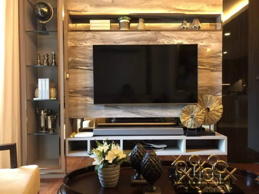 For sale, for rent, The Address Sukhumvit 61, 4th floor, spacious room, comfortable, beautifully decorated, livable. If interested, hurry and reserve
