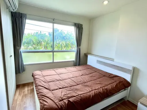 Condo for sale or rent, Lumpini Ville Nakhon In-Riverview, partitioned room, decorated in tone controlled colors, low price, don't wait.