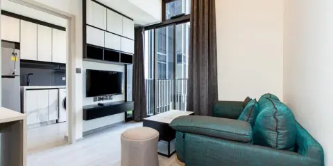 ให้เช่า the line sukhumvit 101 duplex style ขนาด 43 ตร.ม. ห้องสวย เฟอร์ครบ วิวดี ย้ายเลยอย่ารีรอ