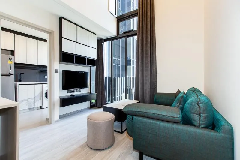 ให้เช่า the line sukhumvit 101 duplex style ขนาด 43 ตร.ม. ห้องสวย เฟอร์ครบ วิวดี ย้ายเลยอย่ารีรอ