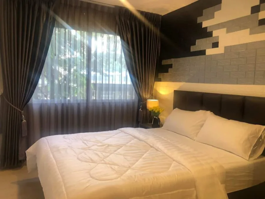 For rent, The Kith Light Bangkadi-Tiwanon, 2nd floor, garden view, beautiful room, fully furnished, very livable. Book now.