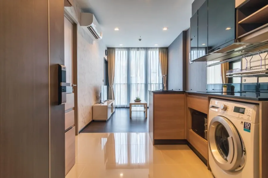 ให้เช่า The line asoke ratchada ห้องแต่งน่าอยู่ เฟอร์ เครื่องใช้ไฟฟ้าครบครัน พลาดแล้วจะเสียดาย