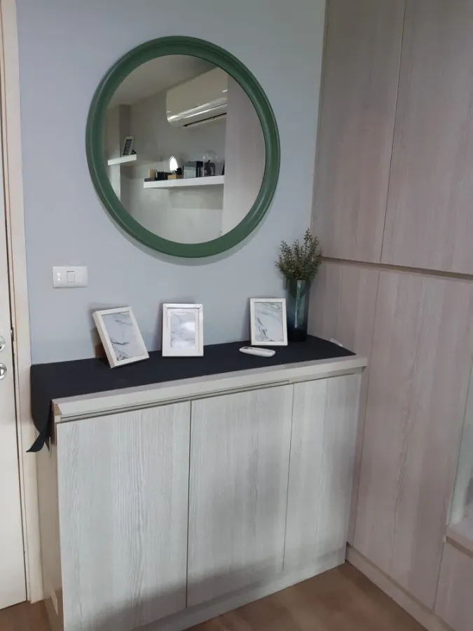 Condo for rent, Aspire Rama 9, ready to move in room, high floor, good view, inexpensive price, comes with furniture, hurry to move